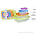 4pcs rectangle food storage box, Plastic kitchen fruit storage box